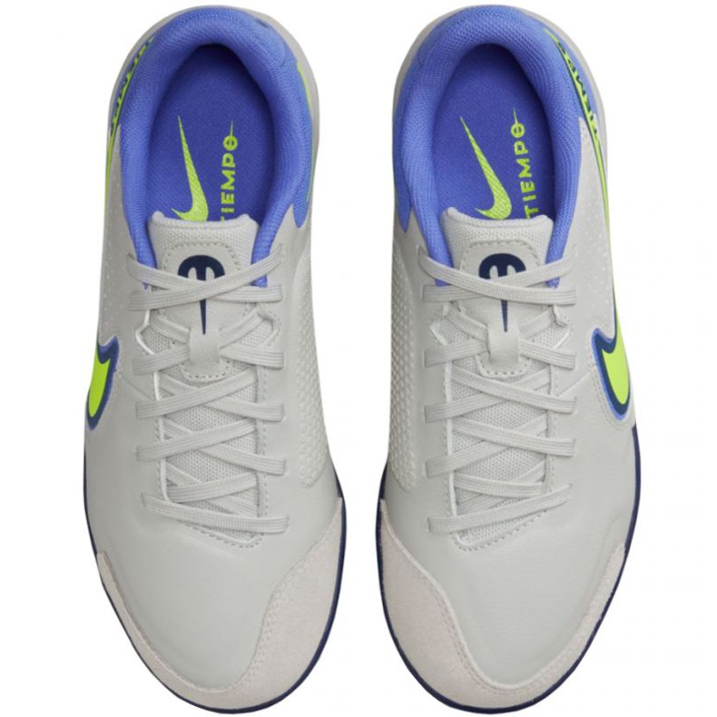 Pantofi de fotbal Nike Tiempo Legend 9 Academy Ic Jr DA1329 075 verde, albastru, gri / argintiu nuanțe de gri 1