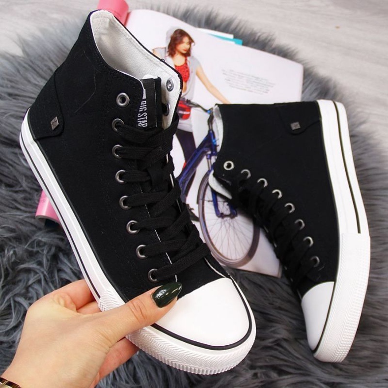 Tenisi înalți Big Star W DD274330 negri negru 1