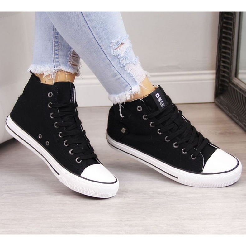 Tenisi înalți Big Star W DD274330 negri negru 2