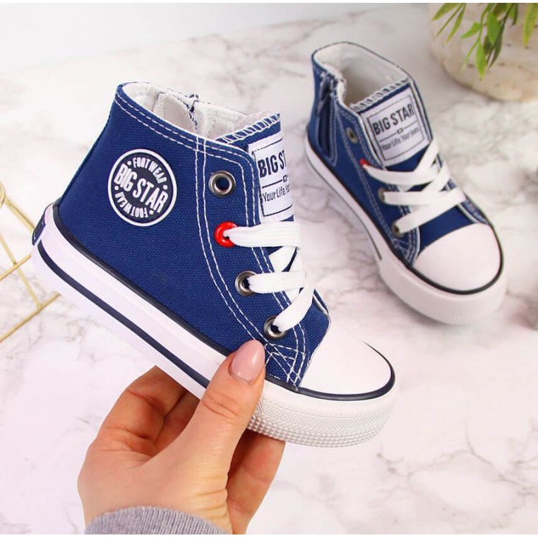 Pantofi sport cu fermoar Big Star Jr HH374085 bleumarin albastru 1