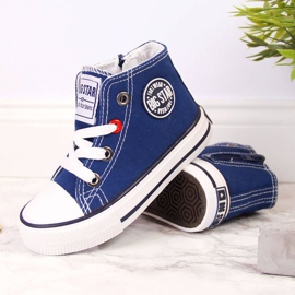 Pantofi sport cu fermoar Big Star Jr HH374085 bleumarin albastru 2