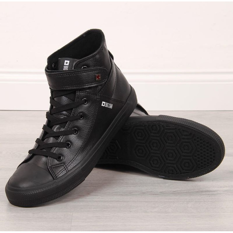 Adidași înalți cu Velcro Big Star M Y174020 negru 1
