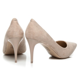 Comer Tocuri înalte din piele de căprioară maro 1