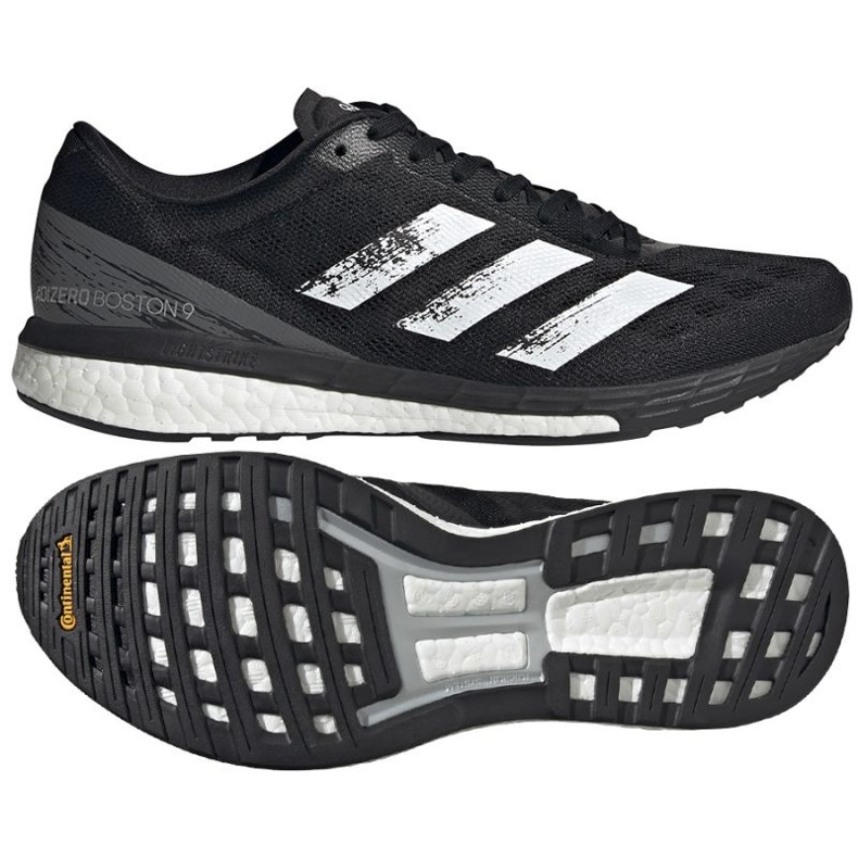 Pantofi de alergare Adidas Adizero Boston 9 M GY6547 alb negru 1
