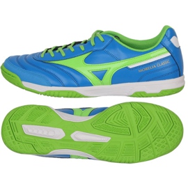 Ghete de fotbal Mizuno Morelia Sala Classic M Q1GA210230 alb, albastru, verde albastru 1