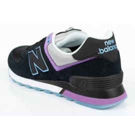 Pantofi New Balance W WL574SAU negru violet albastru gri 4
