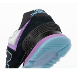 Pantofi New Balance W WL574SAU negru violet albastru gri 6