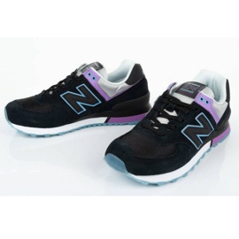 Pantofi New Balance W WL574SAU negru violet albastru gri 7