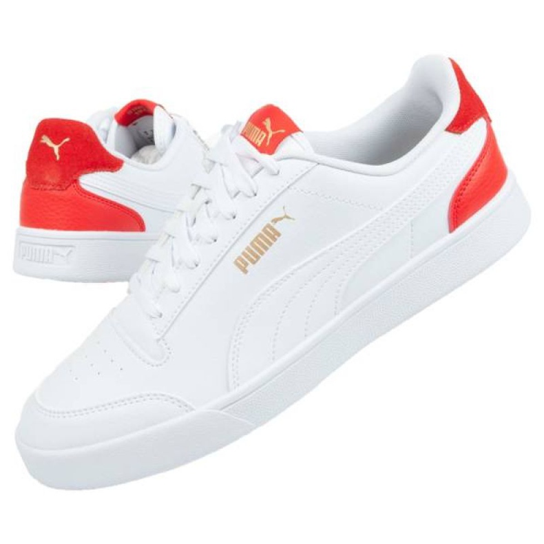 Puma Shuffle M 309668 06 alb roșu 1 Puma Shuffle M 309668 06 alb roșu 1