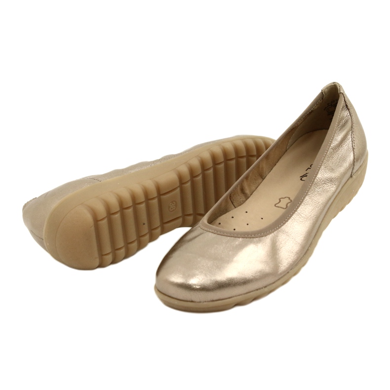 Balerina Caprice Taupe Metalizat 9-22161-28 bej multicolor de aur 6