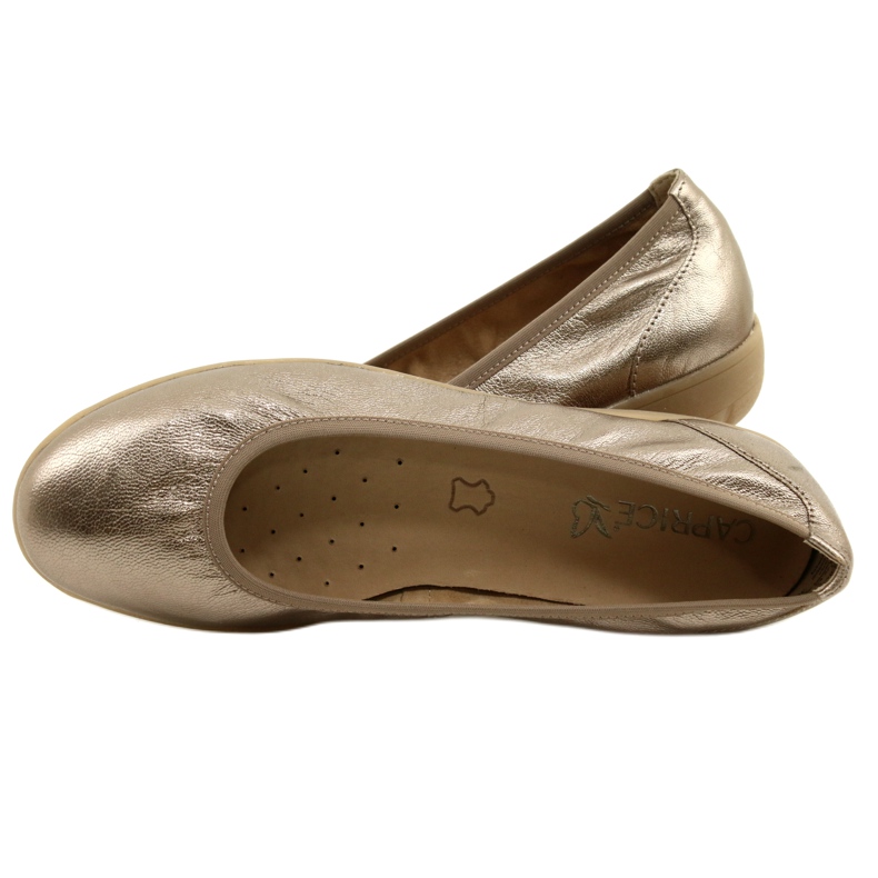 Balerina Caprice Taupe Metalizat 9-22161-28 bej multicolor de aur 7