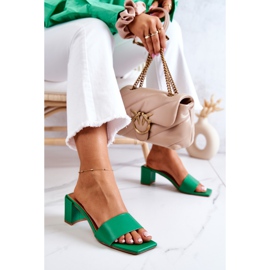 FJ1 Sandale Netty Verzi De Piele Pe Toc Înalt verde 6