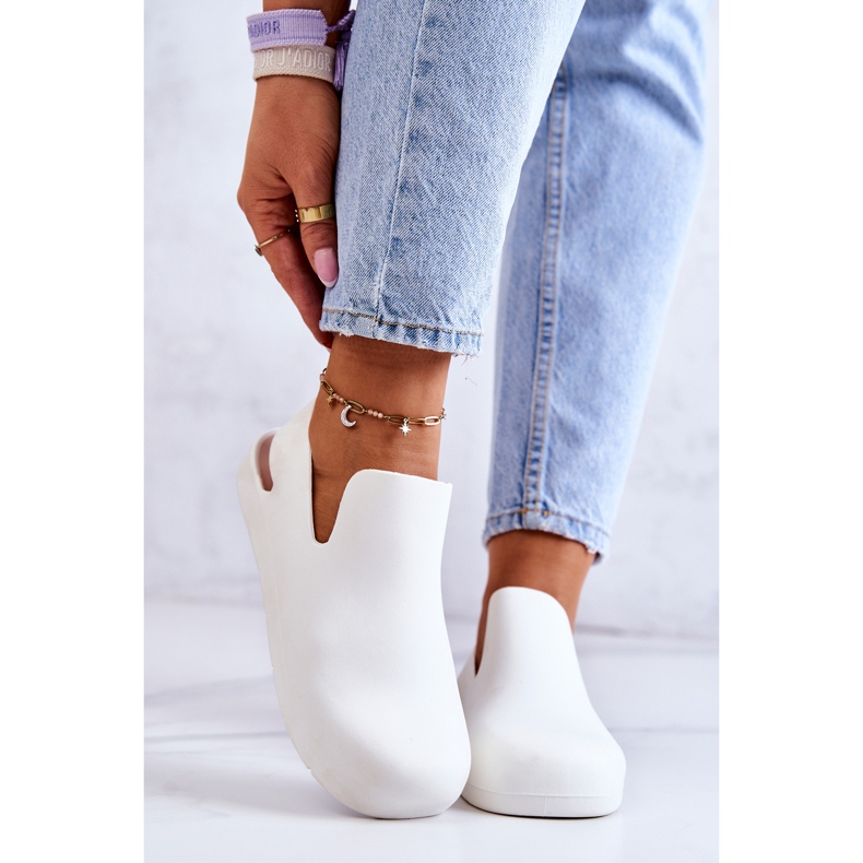 FS1 Saboți albi din cauciuc Meriko la modă 1