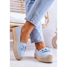 FB2 Espadrile clasice pe platforma albastră Julianne albastru 3