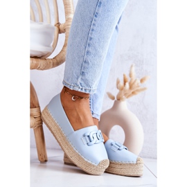 FB2 Espadrile clasice pe platforma albastră Julianne albastru 5