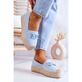 FB2 Espadrile clasice pe platforma albastră Julianne albastru 4