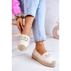FB2 Espadrile clasice pe platformă Julianne bej 5