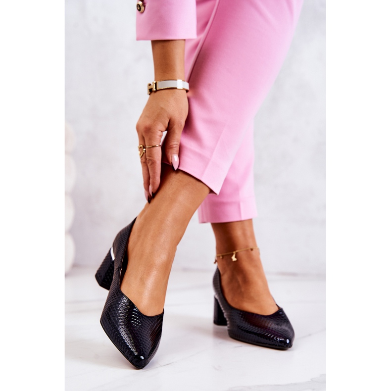 PA2 Pompe din Piele Degete În Spitz Bleumarin Marilyn albastru marin 2