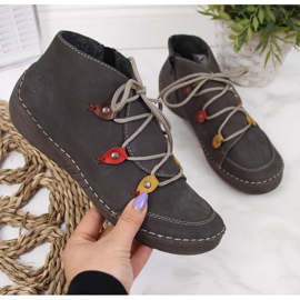 Cizme cu izolație gri W Rieker 52542-42 1