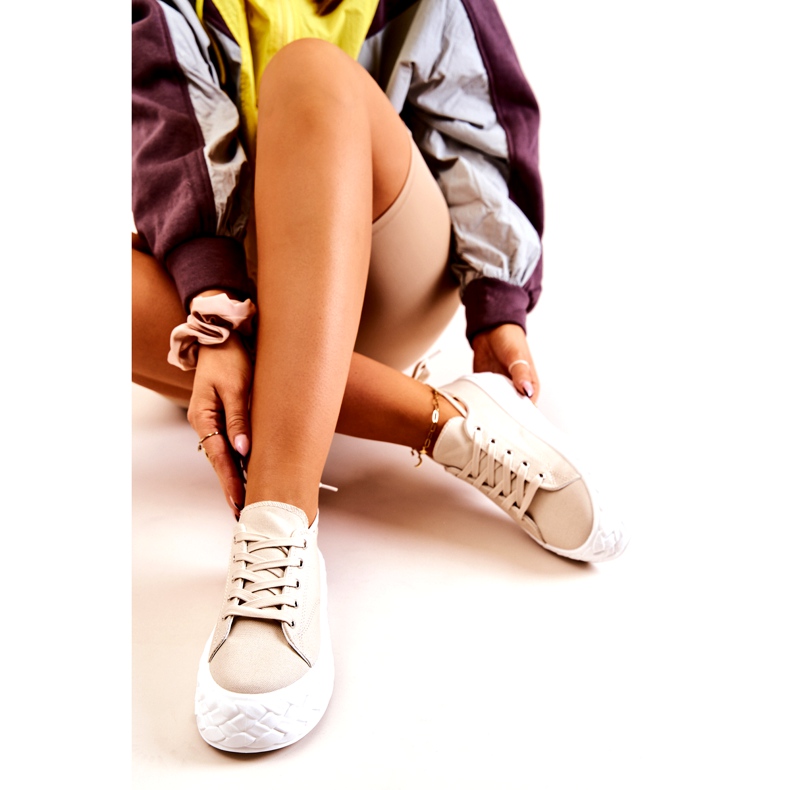 PS1 Adidași pe o platformă masivă Bej deschis Suzane 3