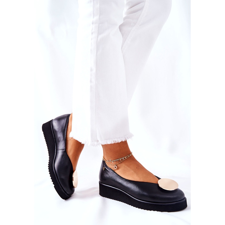 Pantofi de balerină pe platformă Maciejka Negru 5315B-01 1
