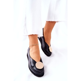 Pantofi de balerină pe platformă Maciejka Negru 5315B-01 2