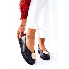 Pantofi de balerină pe platformă Maciejka Negru 5315B-01 4