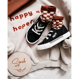 Pantofi negri Big Star JJ374169 Slip-On negru 1