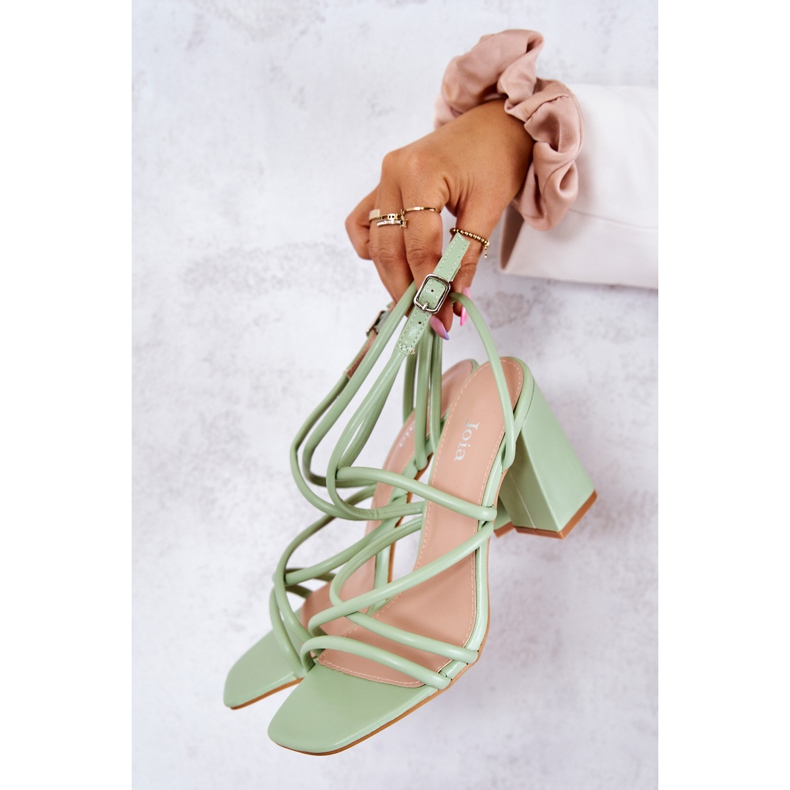 FJ1 Sandale cu toc Lucetta verzi clasice verde 1