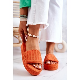 FJ1 Papuci Pe Platforma Orange Lilly portocale 1