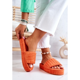 FJ1 Papuci Pe Platforma Orange Lilly portocale 2