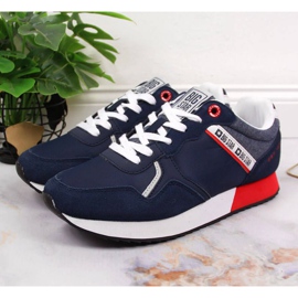 Pantofi sport din piele Big Star W JJ274285 bleumarin albastru marin gri 2