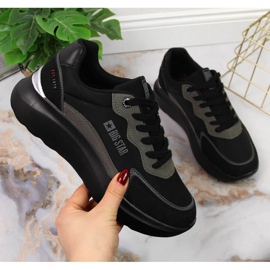 Pantofi sport negri cu platforma Big Star W JJ274989 negru 1