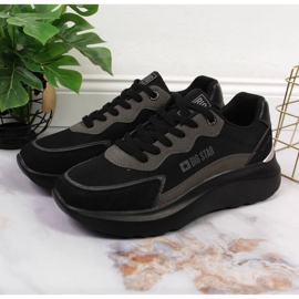 Pantofi sport negri cu platforma Big Star W JJ274989 negru 2