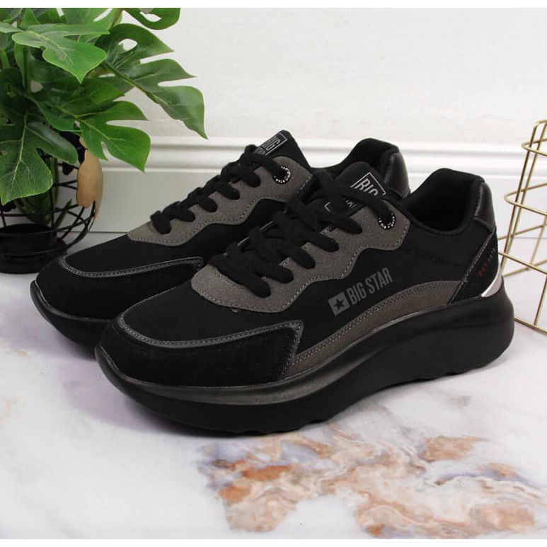 Pantofi sport negri cu platforma Big Star W JJ274989 negru 2