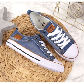 Adidasi American Club W AM653A din denim albastru 2