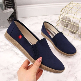 Espadrile se strecoară pe Big Star W FF276036 bleumarin albastru marin 1