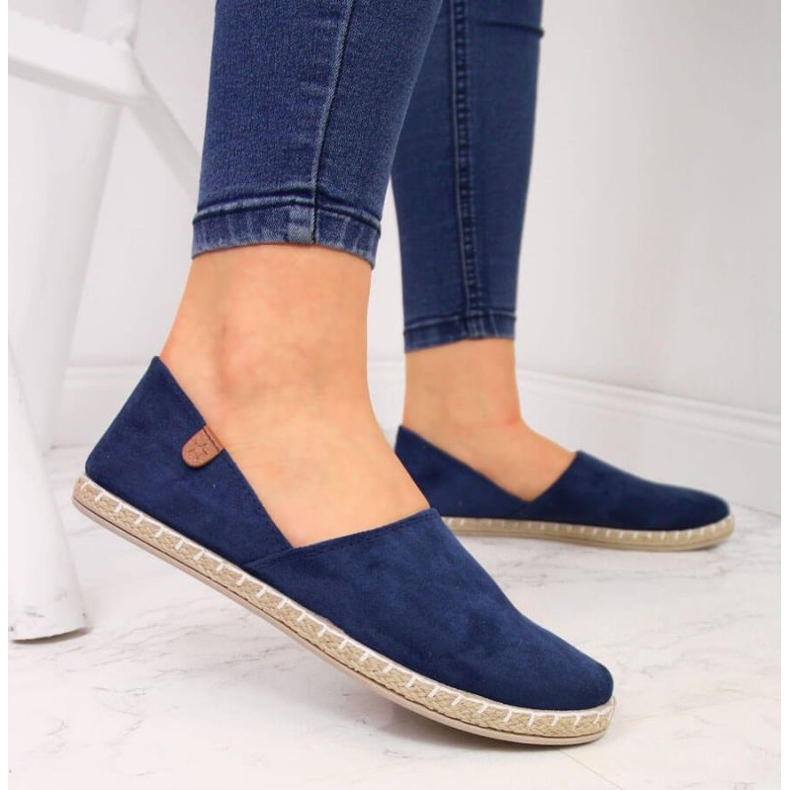 Espadrile cu decupaje.Noutati W EVE270C bleumarin albastru marin 2