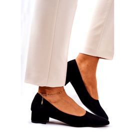 SEA Pompă clasică de damă Suede Negru Rheya 3