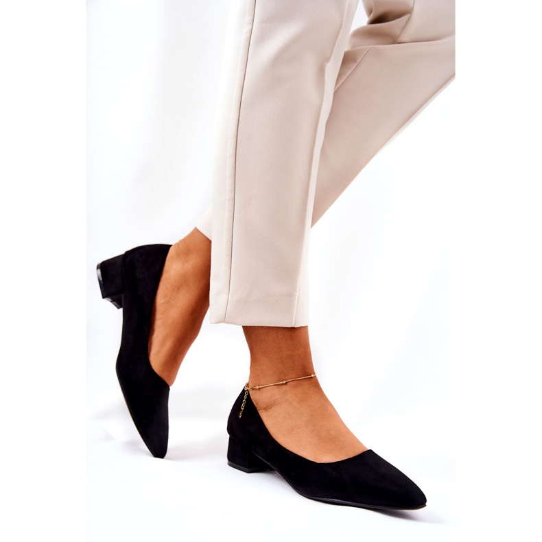 SEA Pompă clasică de damă Suede Negru Rheya 4