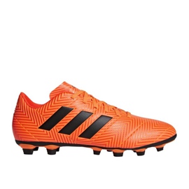 Ghete de fotbal Adidas Nemeziz 18.4 FxG M DA9594 multicolor portocale 1