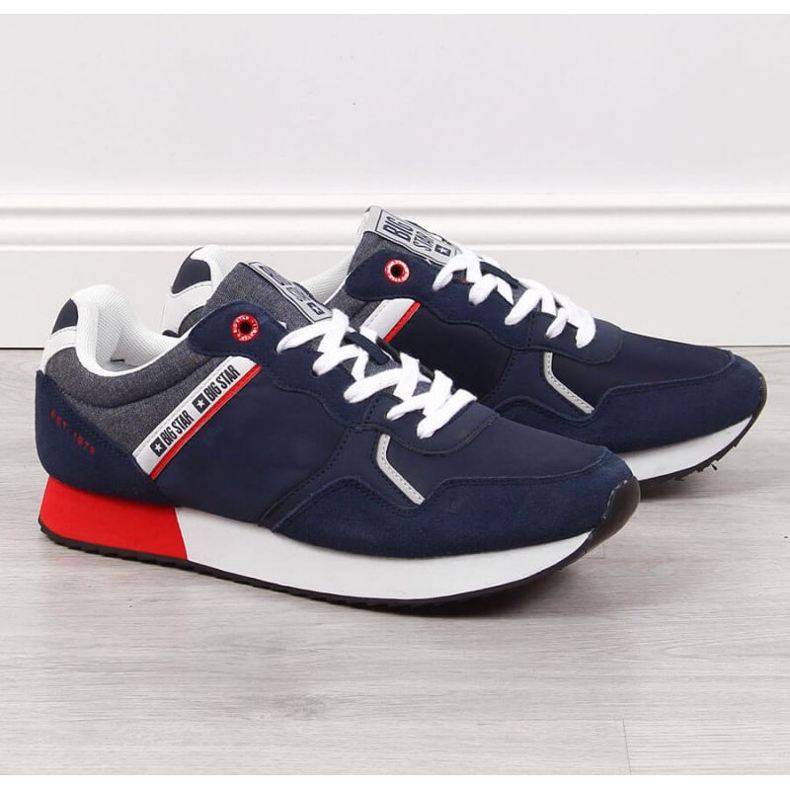 Pantofi sport Big Star M JJ174146 bleumarin albastru marin gri 1