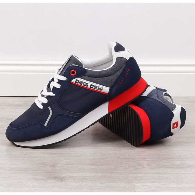 Pantofi sport Big Star M JJ174146 bleumarin albastru marin gri 2