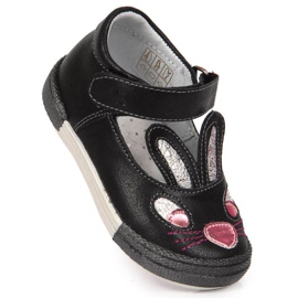 Pantofi cu velcro pentru iepurași Kornecki Jr 6480 negru 1 Pantofi cu velcro pentru iepurași Kornecki Jr 6480 negru 1