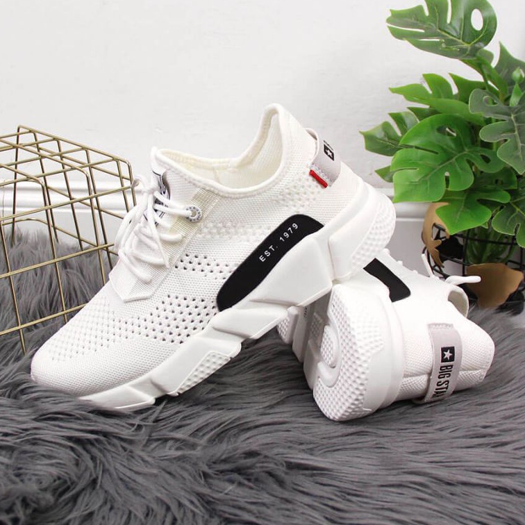 Pantofi sport din material textil Big Star W JJ274271 alb 2