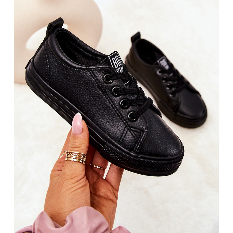 Tenisi din piele Big Star JJ374025 Negri negru 1