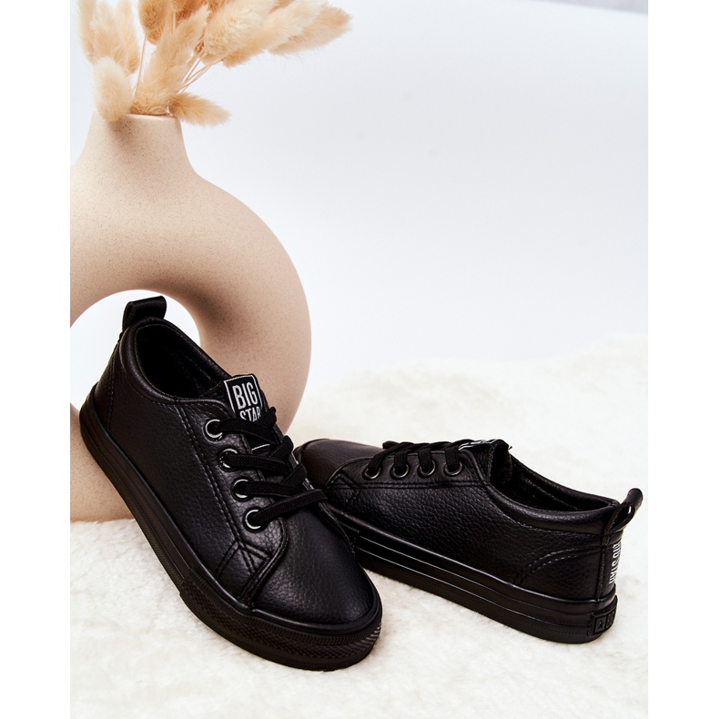 Tenisi din piele Big Star JJ374025 Negri negru 2