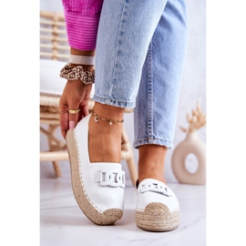 FB2 Espadrile clasice pe platforma albă Julianne 2