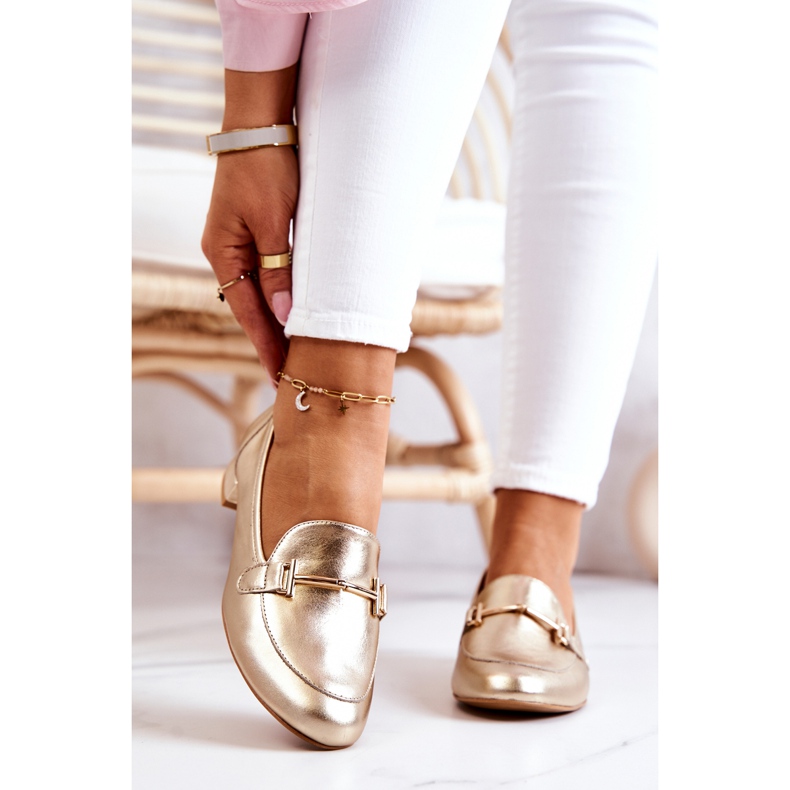 Brogues dama Laura Messi 2121 Gold de aur 1 Brogues dama Laura Messi 2121 Gold de aur 1