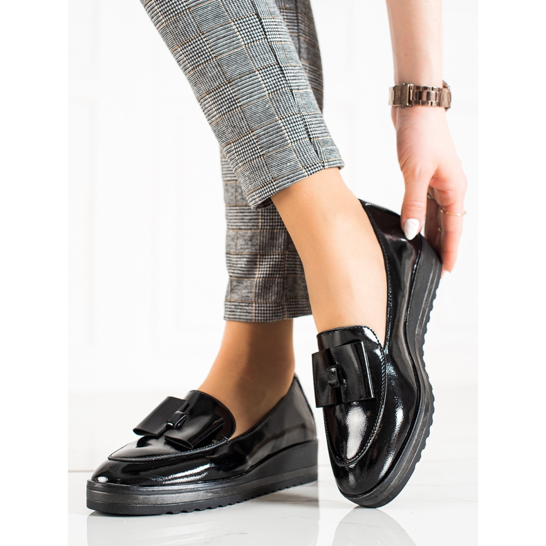 W. Potocki Pantofi Mocasini Pe Paltform Potocki negru 1